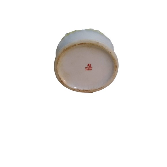 Vintage Japan floral two side handle flower vase gold trim - Picture 7 of 12